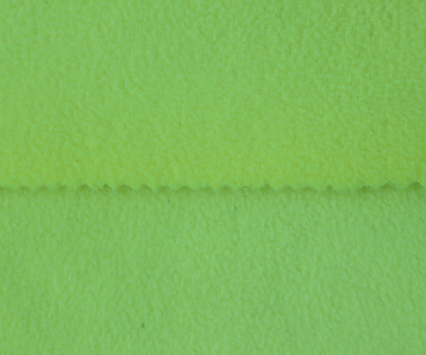 100% Polyester light green Fluorescent polar fleece fabric