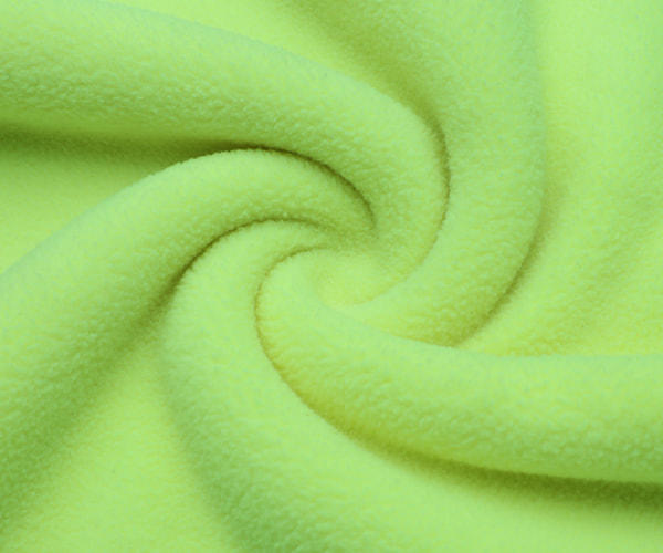 100% Polyester light green Fluorescent polar fleece fabric