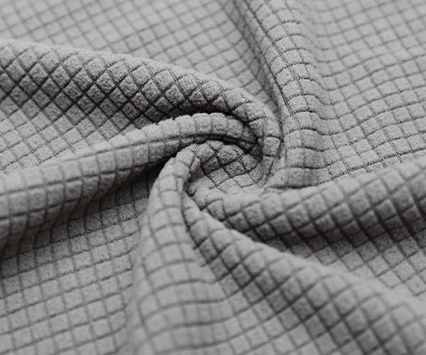 Polyester  Small Square Polar Fleece Fabric
