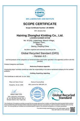 20-308393 Haining Zhonghui Kintting Co.,Ltd GRS Certificate-Scanned-GRS Certificate-1